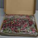 Dingion 8 Pcs 6 Inch Mini Cabinets Christmas Wreaths for Kitchen Mini Norfolk Wreath with Ribbon Bows and Berry Hanging Artificial Greenery for Farmhouse Door Wall Window Decor(Stylish Style)