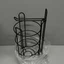 TomCare Toilet Paper Holder Toilet Paper Stand and Dispenser for 3 Spare Rolls Metal Wire Free-Standing Toilet Tissue Paper Roll Storage Shelf Bathroom Accessories Storage Organizer Black