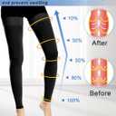 Ailaka Medical Compression Stockings for Women Men, Thigh High Footless 20-30mmHg Graduated Compression Socks with Silicone Band for Varicose Veins, Edema, Post-Surgery