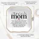 Mother's Day Birthday Gifts for Mom 2026 - Trinket Dish for Decor, Bonus Mom Gifts from Daughters Son, Nana Gigi Mother In Law Gift, Ceramic Jewelry Tray for Rings Earrings Necklaces Bracelet Keys