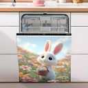 AOHMPT Dishwasher Magnet Sticker Cover Panel Decal Refrigerator Magnetic Sticker Decorative for Kitchen Decoration,Fridge Door Cover, Appliances Stickers (Rabbit, 23.03"x25.59")