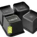 Yookwutar Bed Risers 2 inch, 3 inch, 4 inch, 6 inch, 8 inch Heavy Duty, Oversized Furniture Riser for Couch Sofa Table Chair Leg Frame Dorm, Support up to 6000 Lbs (Black 3 pack, 8 inch)