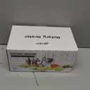 Ourokhome Rotary Cheese Grater Hand Crank, Kitchen Shredder Speed Mandolin Slicer Nuts Grinder with Handle and Drum Blades for Cheese, Vegetable, Walnuts, Chocolate, Potato, Carrot, 3 Blades, White