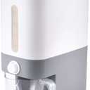 Rubtlamp 22.5-25 Lbs Gray Rice Dispenser, Rice Container with Lid, Rice Storage Container with Measuring Cup, Food Dispenser Rice Container, Storage Container for Cereal, Household Rice Bucket (Grey)