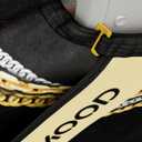 Professional Barber Cape - Hair Cutting Cape with Adjustable Neck Closure, Salon Quality Styling Cape for Hairdressers and Barbers - Gold Chain