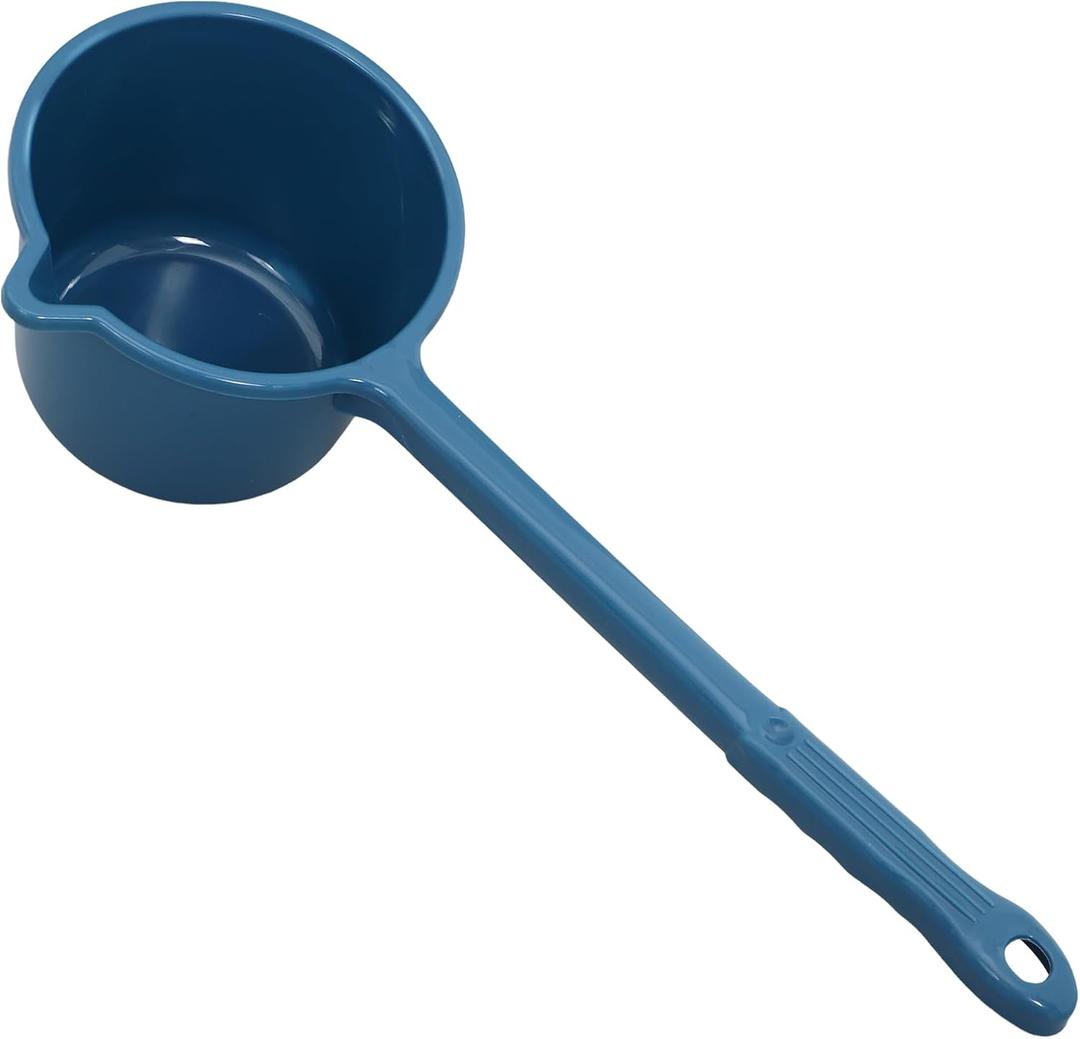 Long Handle Water Scoop Plastic Extended Ladle Cup Spoon Multipurpose Hangable Porridge Bailer Spoon for Home Cooking Serving Kitchen Utensils