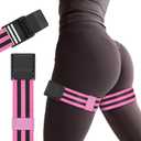 Booty Bands, Blood Flow Restriction Bands for Women/Men, Adjustable BFR Training Bands for Glutes & Hip Building, Occlusion Resistance Bands