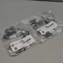 HOMOTEK 4 Pack Hinge Pin Black Door Stopper,Adjustable Deluxe Heavy Duty Door Stopper 2-1/2"x1-3/4”,with Black Rubber Bumper Tips