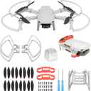 Mini 4K/Mini 2 SE/Mini SE Propellers: with Propeller Guard Landing Gear Leg Extension Propellers Holder Gimbal Cover Total 24 Pcs for DJI Mini 2 Series Drone Accessories Set