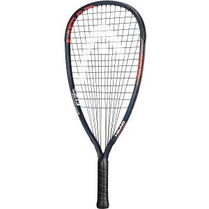 HEAD MX Fire 190 Beginners Racquetball Racket - Pre-Strung Head Light Balance Racquet (Navy/Orange)