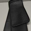 Silicone Coffee Mat, 24''x16'' Bar Mat with Detachable Dish Drying Mat - Fits Under Coffee Maker & Dish Rack (Black)