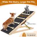Pawaboo Dog Ramp for Bed, 2026 Upgrade Enlarge Pet Ramp for Easy Climbing | 8.7" - 20.5" 10 Adjustable Heights | 4 Anti-slip Strips | 4 Non-slip Silicone Foot Pads | for Small Dogs | No Assembly Needed