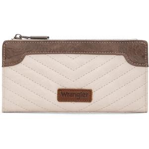 Montana West Wrangler Women's Wallet Travel RFID Wallet Womens Slim Bifold Wallets, Card Cases & Money Organizers White Wallets for Women Ladies Female with Smooth Zippers