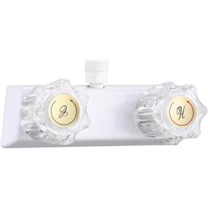 RV Shower Faucet, Camper Shower Faucet, RV Shower Replacement Valve Diverter, Bathroom Shower Mixing Valve Control for RV, Camper Van, Travel Trailer, Motorhome (White)