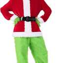 Grinch Santa Claus Costume Set (Small)
