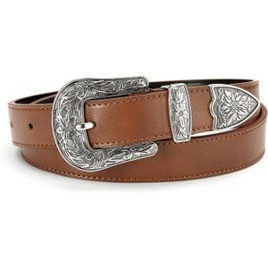Women's Western CR Cowboy Belt - 1.1" Leather Country Belt for Fashion and Waist