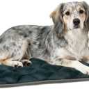 Furrybaby Dog Bed Mat Flat Crate Mat with Anti-Slip Bottom Machine Washable Pet Kennel Pad for Dog Sleeping (M 30x19'', Grey Mat)