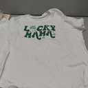 St Patricks Day Shirt Women Lucky Mama Tshirt Cute Clover Graphic Short Sleeve Shamrock Tee Tops, XXL, White