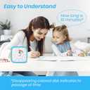 Yunbaoit Visual Timer with Protective Case, Rainbow Disk 60 Minute Countdown Timer for Kids and Adults, Silent Time Management Tool(Blue Rainbow)