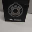 Hupoaf Bluetooth Shower Speaker, Bluetooth Speaker 5.3, 6D Sound, Portable Speaker with Suction Cup/Hook, IPX7 Waterproof, with LED Light/Time Display, for Outdoor/Party/Bathroom//Kayak/Gift (Black)