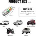 3 x Yourkar 4 PCS Tire Pressure Monitor Valve Stem Caps, 2.4Bar 36PSI Car Tire Pressure Monitor Sensor Indicator with 3-Color Eye Alert, Universal Valve Stem Caps for Cars (Silver)