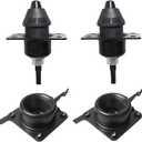 Hood Release Latch 4 PCS Set, Upper & Lower Latches Hood Release Latch, Compatible with Volvo White Truck VN VNL 2004-2017, Replaces #20498998 20565619 8074938, Black