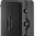 BEITH Hardside Luggage with USB, Type-C, Cup Holder, BS2298 Large Aluminum Frame Suitcase with 5 Wheels 360 Double Spinner, ABS+PC Alloy Box Shell, TSA Lock, Aluminum Lifting Rod, Durable