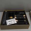 8 in 1 Hair Styler, Hair Styling Tools with 3 Heat Settings, Detachable Blow Dryer, Hot Air Curler Multi Styler Brush Set, Brush Curling Wrap Straight Curl Dry Volumizer Smooth Black & Gold