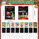 DIYASY 8 Set Christmas Scratch Crafts Arts Paper, Xmas Coloring Crafts Gifts for Kids Scratch Party Favors Winter Holiday Gifts DIY Classroom Prizes