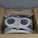 Finnhomy Modern Rattan Bar Stools Set of 2 - Natural Woven Design, Swivel Seat, Footrest, and Cane Backrest, Height Adjustable Bar Chairs for Kitchen Counter and Dining Room, Whiskey Brown (Square Pu Whisky)