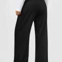 LYHIPSS Sweatpants Women Baggy Wide Leg Lounge Casual Pajama Sweat Pants (Black, XL)
