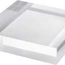 CiaoHER 2in Thickness Solid Acrylic Cube Display Block Clear Polished Pedestal Stand Riser Solid Base 2'' x 11" x 11", 1 Pack