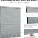 Changshade Cordless Cellular Shades, Blackout Honeycomb Shades for Windows, Pull Down Pleated Blinds, Easy to Install for Indoor Windows and French Doors,29" W x 72" H, Grey