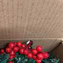 MorTime 9 FT LED Christmas Garland with Pinecones Red Berries Bows Christmas Balls Candies, Multi-Function Christmas Garland with 50 Warm White LED Lights, 180 Branch Tips