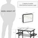 Titanker Small Camping Table Foldable 2ft, Folding Picnic Table with Side Racks & Net, Folding Camp Table Portable Beach Table, Car Camping Essentials, Sturdy Light Aluminum, Gift for Father Husband
