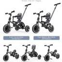 besrey 5-in-1 Toddler Tricycle with Push Handle, Grow with Me Kids Trike for 1-3 Years, Balance Bike & Tricycle, Adjustable Parent Steering, Safety Seat with Backrest
