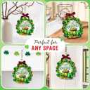 10 x St Patricks Day Decorations - Irish Shamrock Ornaments for Tree - St Patricks Day Gifts for Women Men, Coworkers, Family, Friends, Green Four Leaf Clover Hanging Ornament, Saint Patrick's Party Favor