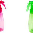 2 x LaMi Set of 2 Colorful Mini Fine Mist Spray Bottles (6 Oz), Food Safe Plastic, Colors Vary