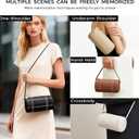 GIVLEFLY Genuine Leather Womens Crossbody Bag - Elegant Small Shoulder Purse for Daily & Evening Use