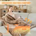 Electric Blanket Heated Full, Soft Flannel 72"x84" Heating Blanket with 8 Hours Auto Off 10 Fast Heating Levels Machine Washable Sherpa Heated Blanket with Overheating Protection