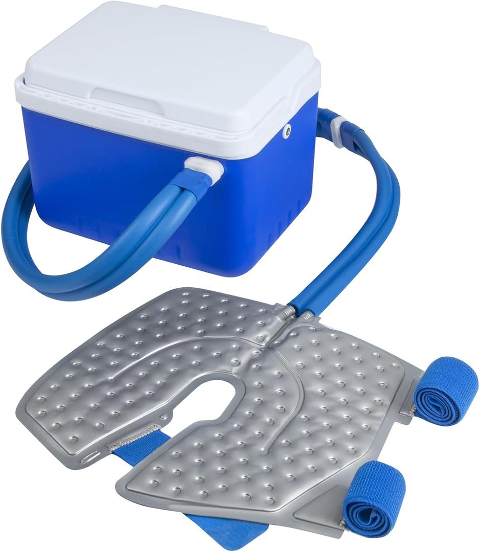 Ice Machine for Knee After Surgery for Post-Surgery Care, Cold Therapy Machine System for Knee and Joint Compression Pad, Strong Knee and Joint Compression Pad, Lightweight 6-Quart Cooler (6-quart)