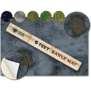Battle Game Mat for DND - [48" x 72"] Wargaming Tabletop Map - Gaming Board for Warhammer 40k, Dungeons and Dragons, Wargame RPG - Vinyl Gaming Frontline Terrain (48x72, Road Decay)