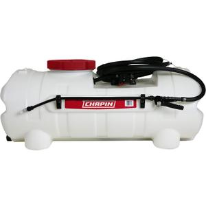 Chapin 97154 Tank Sprayer, 15Gallon, ATV/UTV, HeavyDuty Poly Tank, 12V Diaphragm Pump, 6" Wide Opening, Triple Filtration, 18" Wand & 15Ft Hose for Fertilizer, Weed & Pest Applications