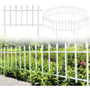 Thealyn Metal Decorative Garden Fence 22" Wide x 18" High (5 Panels, Total Length 9.17 feet), Metal Border Folding Fence, Landscape Fencing for Flower Bed, Yard, Animal Barrier