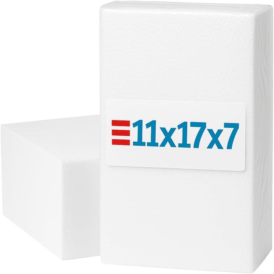 Silverlake 11x17x7 Craft Foam for Styrofoam Block Projects (White)