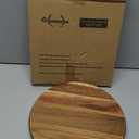 Lazy Susan for Table Top Bamboo Lazy Susan Turntable for Cabinet Kitchen Countertop Organizer for Condiment Bathroom Counter Organizer Decor Sink Tray Acacia Wood 10 Inch (Brown)