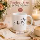 Self Love Gifts for Women, FLY First Love Yourself Coffee Mug, Inspirational Positive Affirmation Mug, Encouragement Self Care Gift for Friend Sister Mom Coworker, Birthday Thank You Gift