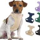 Wisedog No Pull Lightweight Dog Harness: Adjustable Durable Breathable Mesh Pet Vest Harness with Soft & Comfortable Cushion, for Small Medium Large Dogs (Medium, Sand Color) (M:Neck=11.81"-18.11"/Chest=18.11"-27.95")