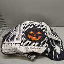 EVENHUG Halloween Quilt Set Queen Size Bedspread with Pillow Shams Festival Themed Bedding Sets Pumpkin Ghost Coverlet 4 Piece (90"x90") (Black Grey)