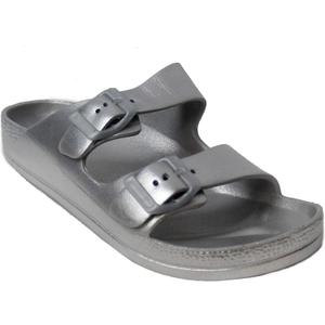 H2K Women's Lightweight Comfort Soft Slides EVA Adjustable Double Buckle Flat Sandals Buddy (8)